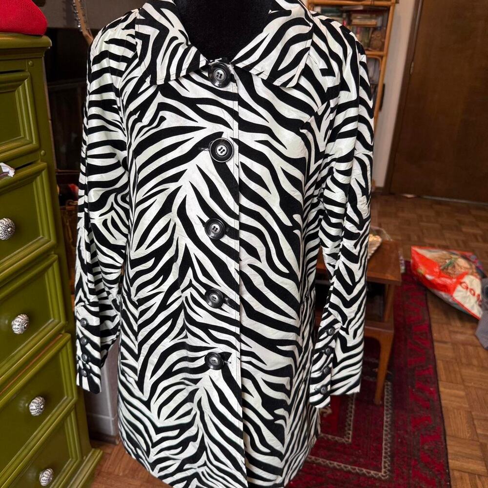 Vintage y2k UBU zebra print coat